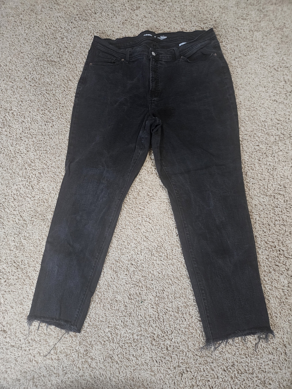 Old Navy Black OG Straight High Rise Women's Jeans